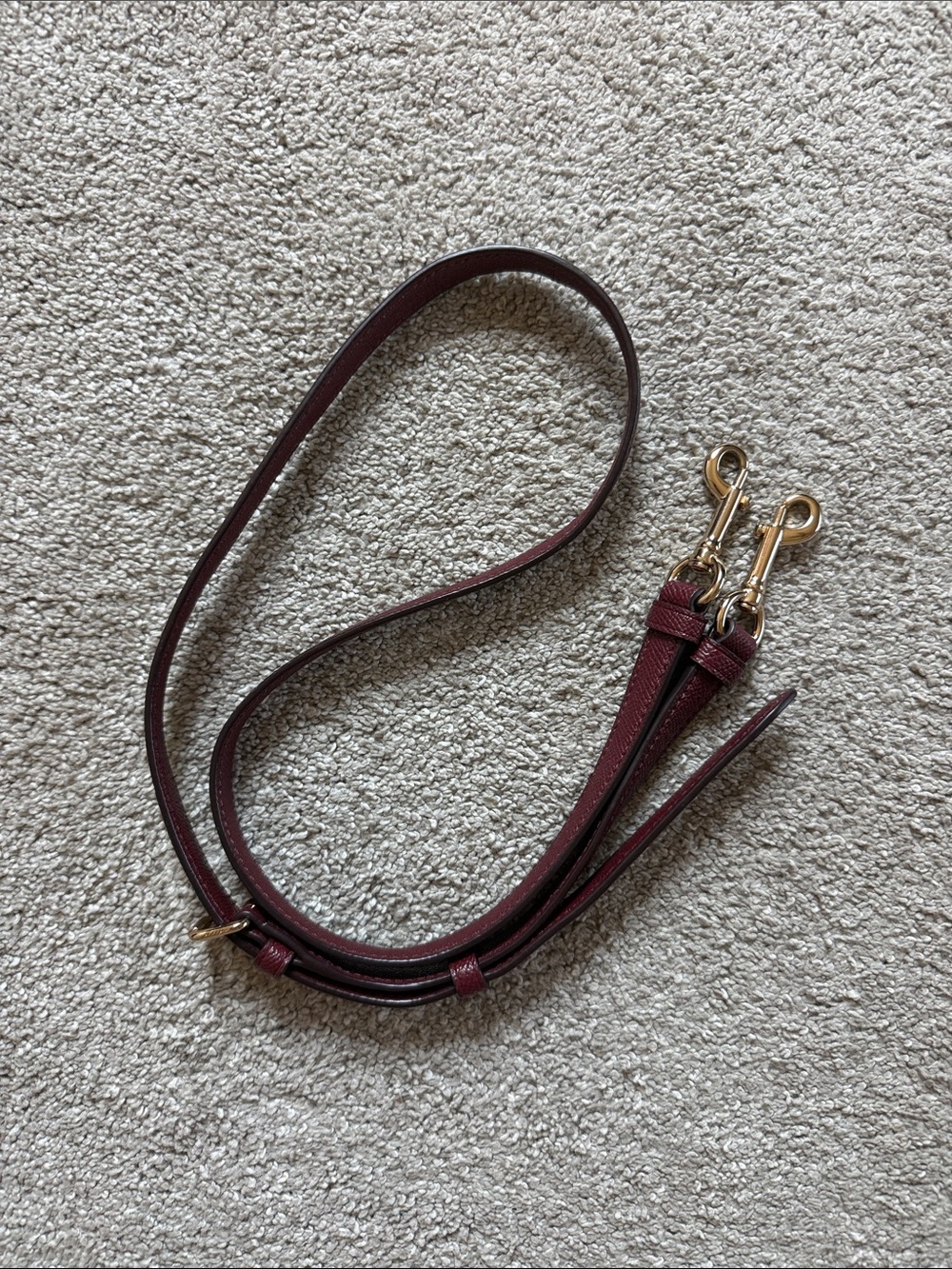 Coach Maroon Leather Double-Handle Satchel with Gold Hardware - Picture 6 of 6